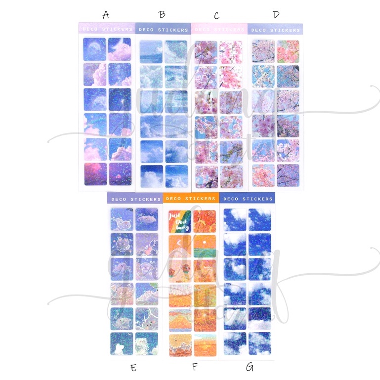 

GCC Stiker Lase Lucu Stiker Motif Awan Bunga Unik DIY Scrapbook GCC 303025