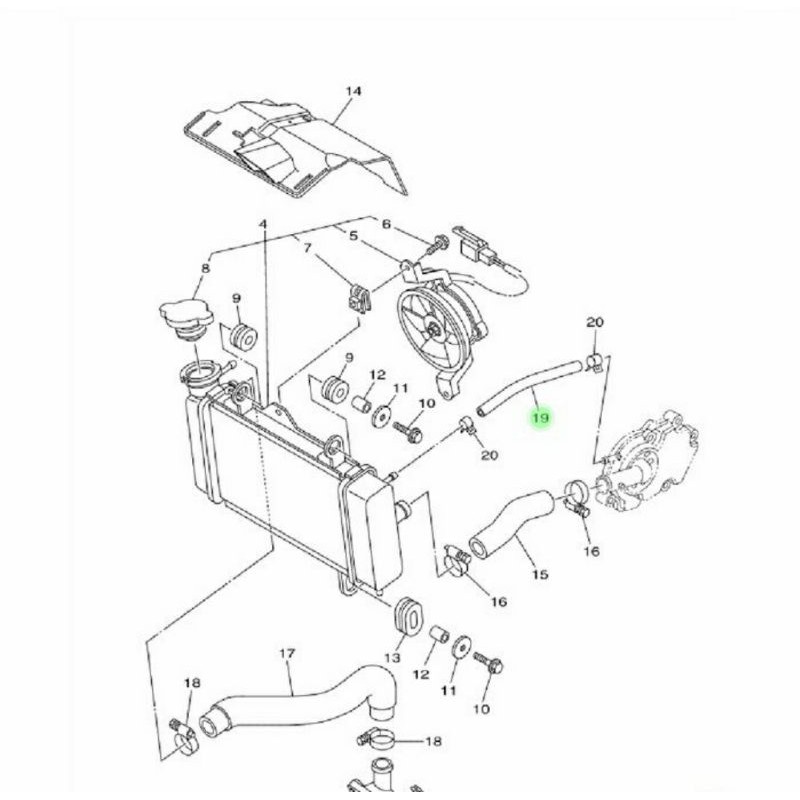 SELANG RADIATOR VIXION OLD NVA NVL XABRE R15 V2 90445 12804