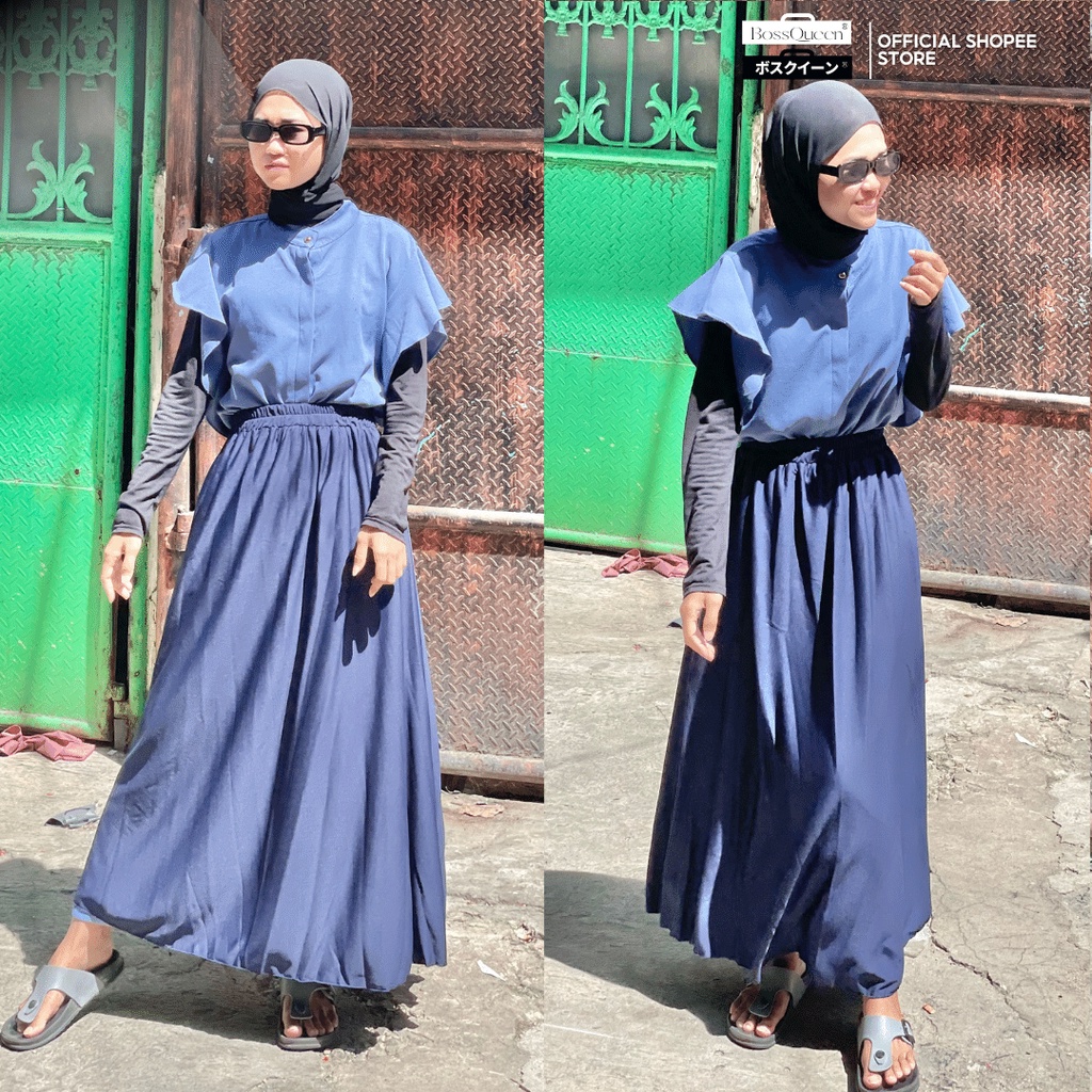ROK KERJA WANITA POLOS BASIC PREMIUM 100%HYGET SUPER /ROK POLOS GRADE A/ROK POLOS MAYUNG-5