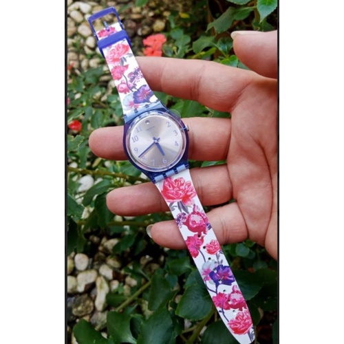 SWATCH GV135 - Jam Tangan Wanita - Sweet Garden - Ungu ORIGINAL GARANSI RESMI 2 TAHUN