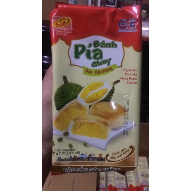 BANH PIA CHAY DURIAN VIETNAM DAU SAU RIENG PIE KUE DURIAN DUREN IMPORT GROSIR PO SNACK HALAL