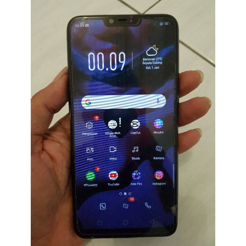 Hp bekas Second Minus murah Oppo A3s Ram 2/16