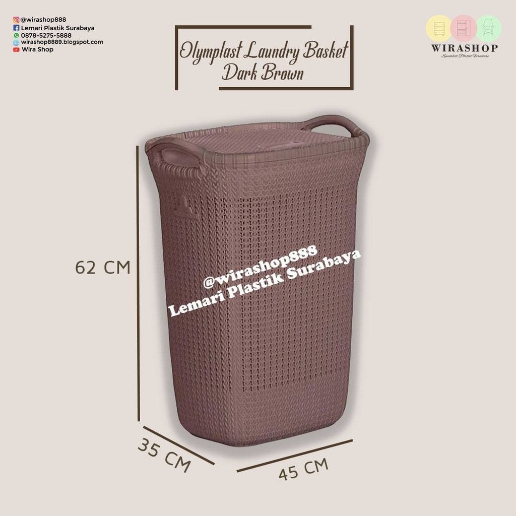 Olymplast Laundry Basket LINK INSTAN (OLB) / Tabitha Keranjang Baju Kotor TLB
