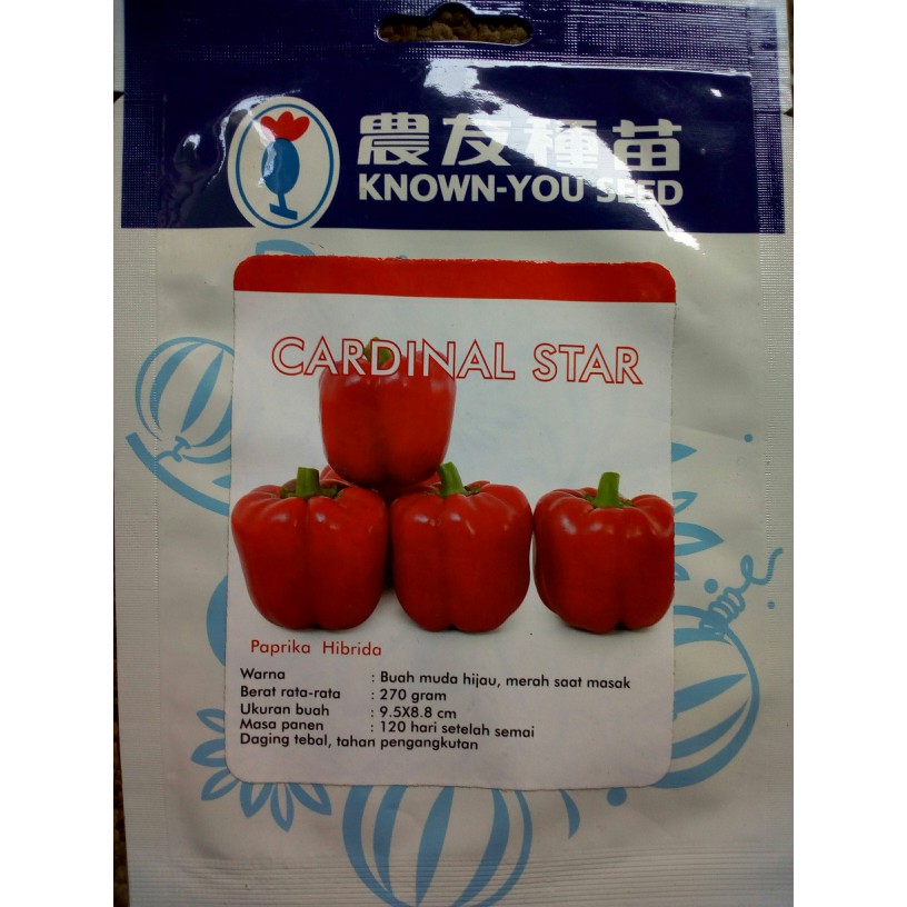 Benih Paprika Merah Cardinal Star 100biji