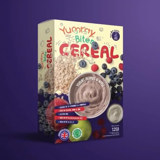 

[BAYAR DI TEMPAT] Yummy Bites Cereal Yogurt Berries & Apple 6 bulan+ 125gr {PROMO SPECIAL Kode 305