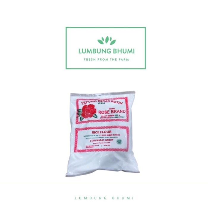 

Ketan-Beras-Tepung- Lumbung Bhumi - Tepung Beras Rose Brand 500 Gr ( Bahan Pokok ) -Tepung-Beras-