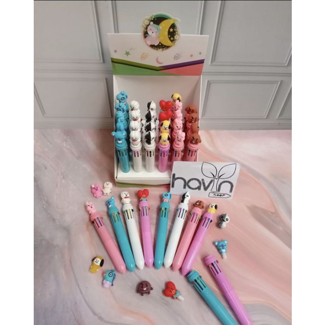 

pen 10 WARNA BTS BT21 UNICORN/pena cetek 10 warna