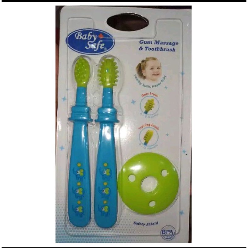 Babysafe Teether Brush Gigitan Model Sikat Gigi Gum Massage T