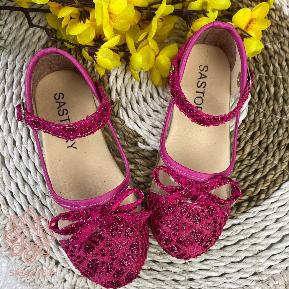 SEPATU FLATSHOES PESTA BROKAT ANAK USIA 6 7 8 TAHUN HA16