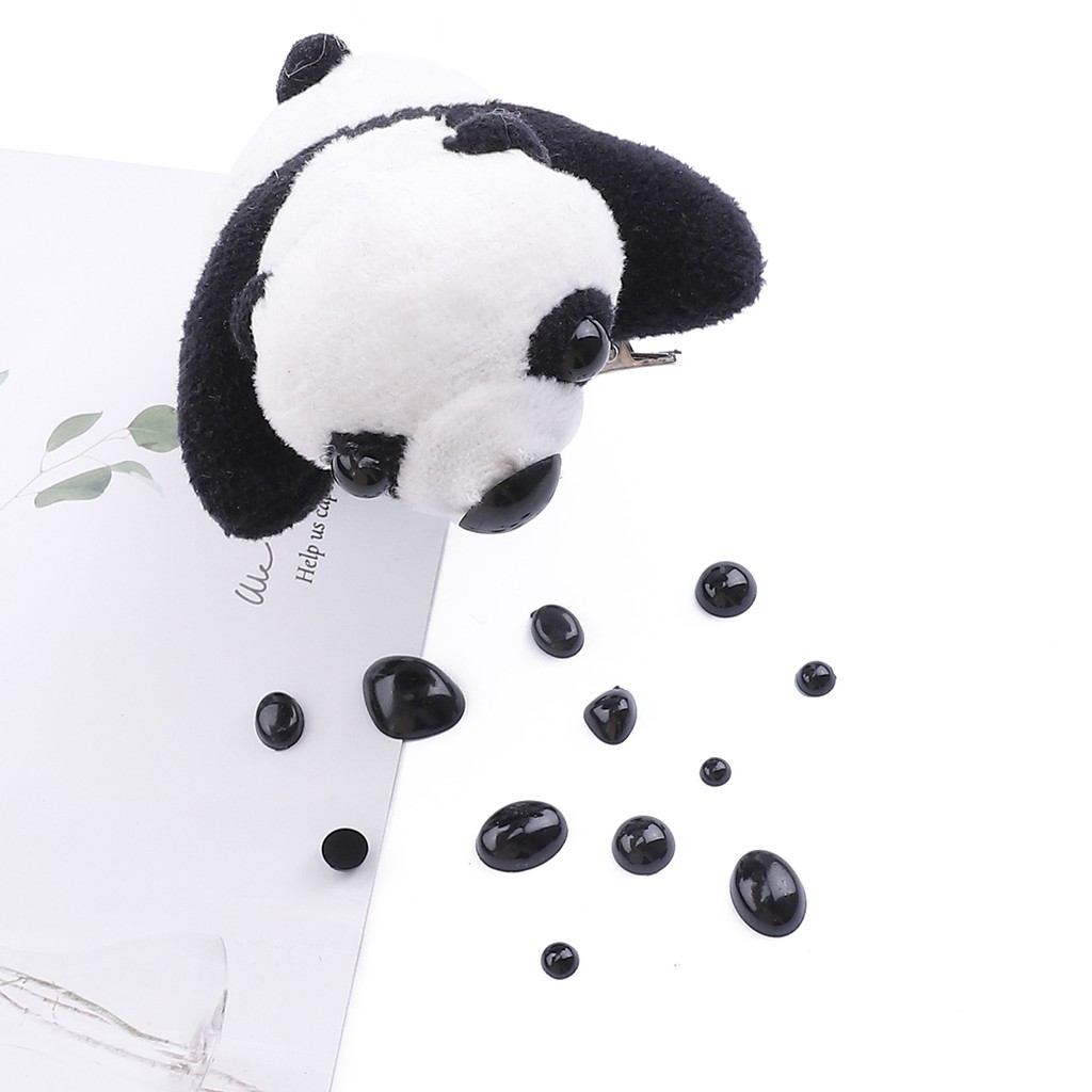 20-1000pcs Mata Boneka Beruang Bahan Akrilik Warna Hitam Untuk Mainan Anak