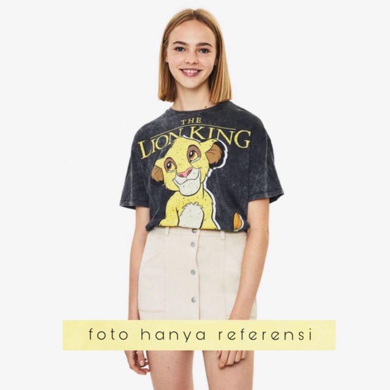 THE LION KING HITAM ABU OVERSIZE | BAJU KAOS T-SHIRT TUMBLR TEE DISNEY BERSHKA