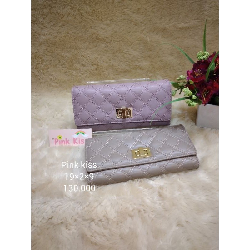 dompet  wanita pink pink kiss elizabeth