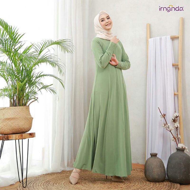 Diamond dress ORI by irnanda gamis syari daily allsize spandek jersey murah muslim warna MAROON NAVY