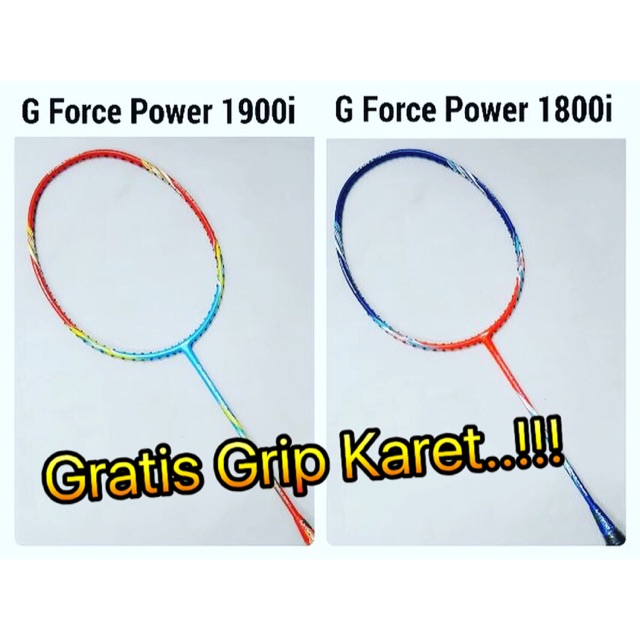 RAKET LINING G FORCE POWER 1800i or 1900i