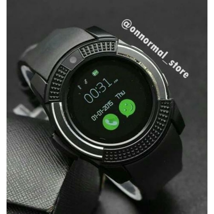 Jam Tangan_Smart_watch_V8 Jam Tangan Sporty Telfon Sms Internet Facebook Support SIM Card