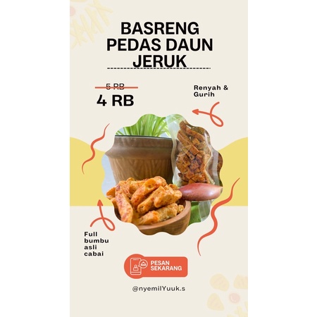 

Termurah!! BASRENG PEDAS DAUN JERUK