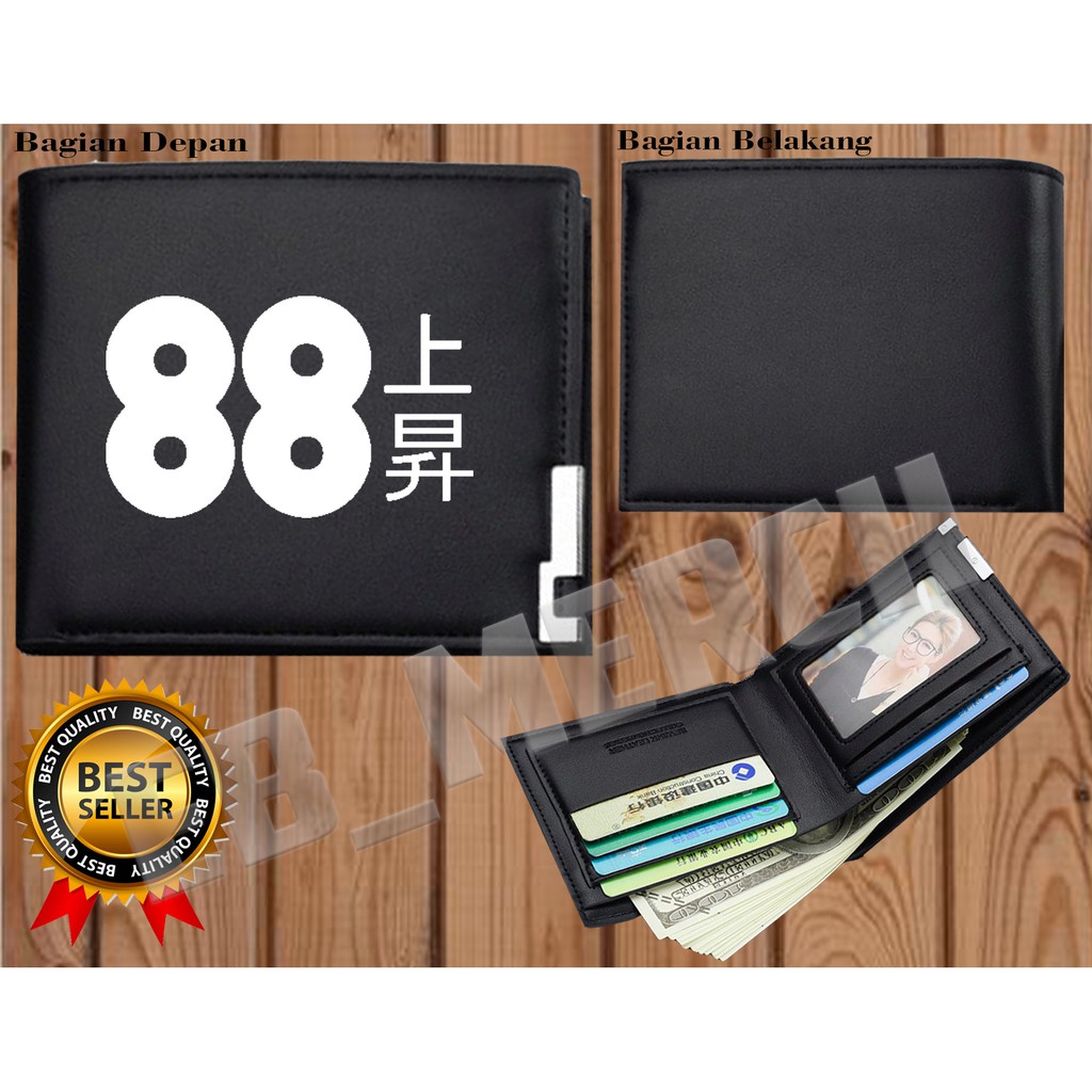 Dompet Pria Lipat  88 RISING SONG   Dompet Kulit Men Fashion Letter Wallet KEREN     EB_MERCH