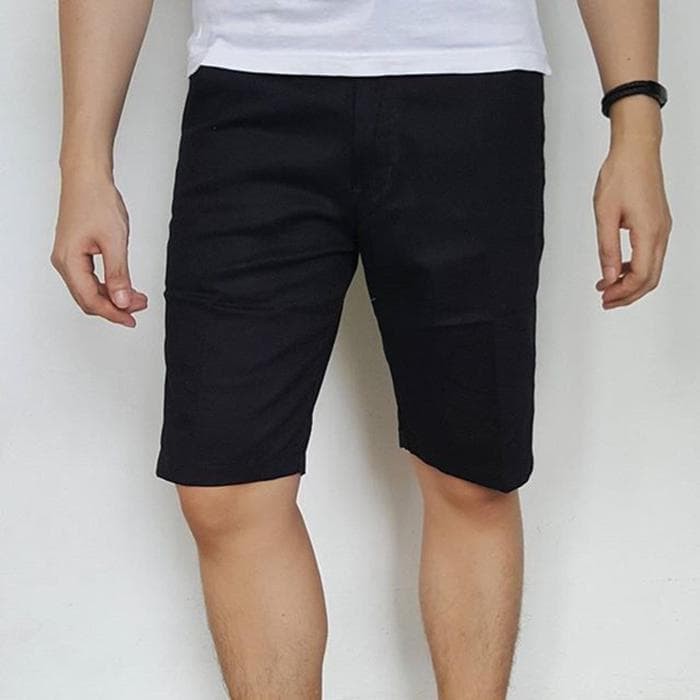 Celana chino pendek pria cowok abu hitam mocca cream hitam murah