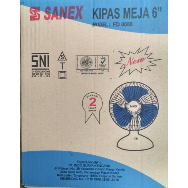 Sanex Kipas Angin 6&quot;