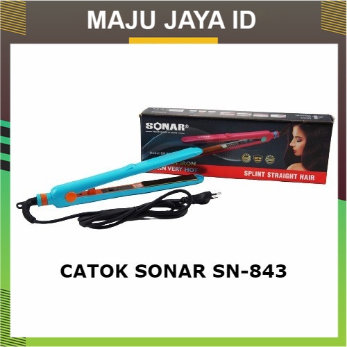 Catokan Rambut Salon Original Sonar SN-843 - Catok Sonar Berkualitas - Catok Rambut Salon Smothing - Catok Rambut Murah MJ Maju Jaya ID