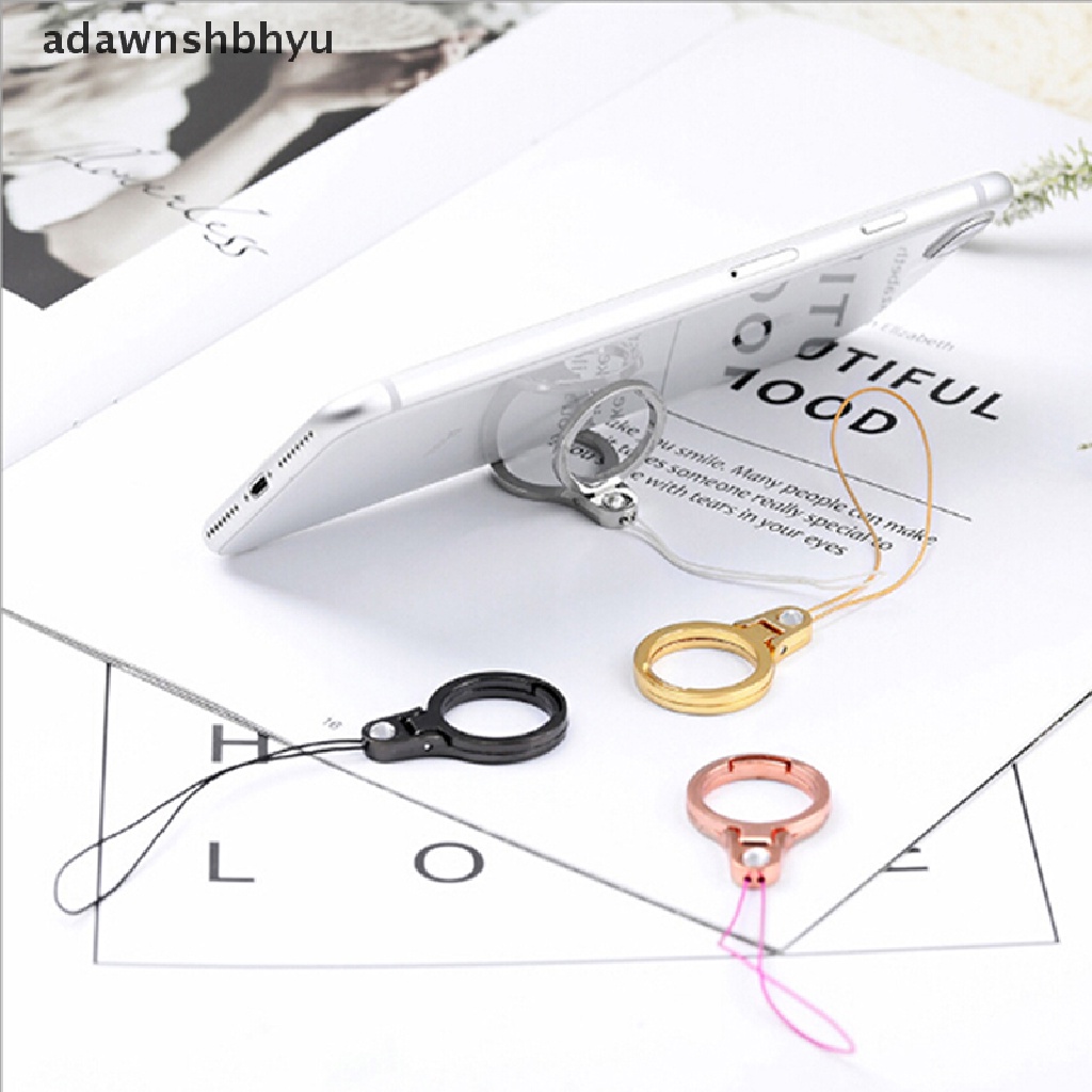 Adawnshbhyu Multifungsi 2in1 metal cell phone lanyard finger ring Tempat Handphone