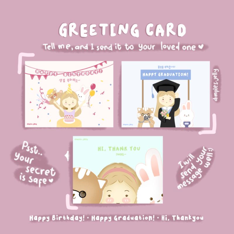 

Greeting Card by Dimples.jelly Birthday card, Thankyou Card, Congratulation Card