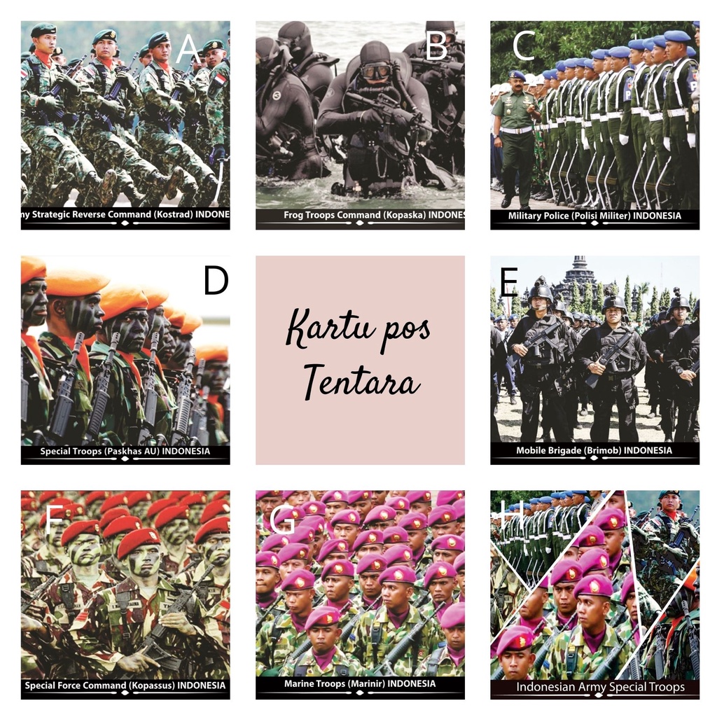 

MC- Kartu pos kartupos Tentara / Army Postcard