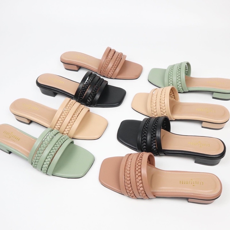 GLARISAMODA Retha Sandal Heels 3cm kepang