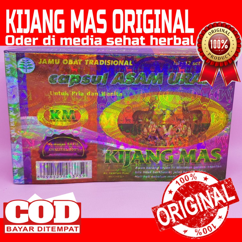 Ecer 1 Sashet / Herbal Kapsul Kijang Mas untuk asam urat dan sejenisnya