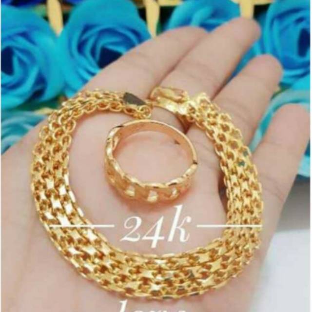 Xuping gelang cincin lapis 24k