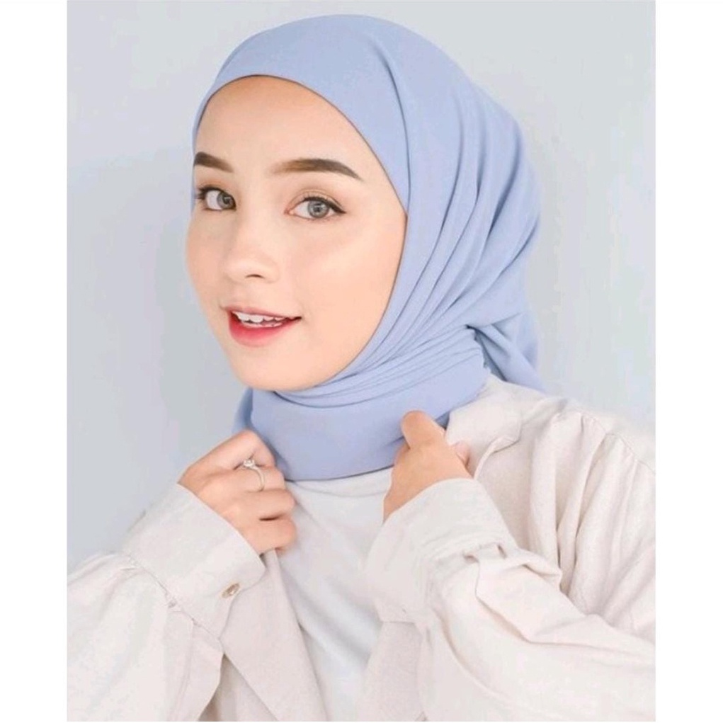 Voal Paris Polos Malay Jilbab Segiempat Plus Inner