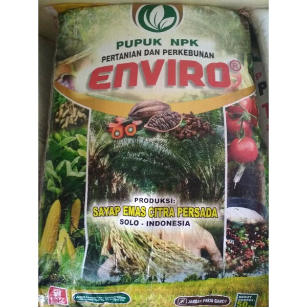 Pupuk NPK Enviro 17-14-12 Repack 1kg