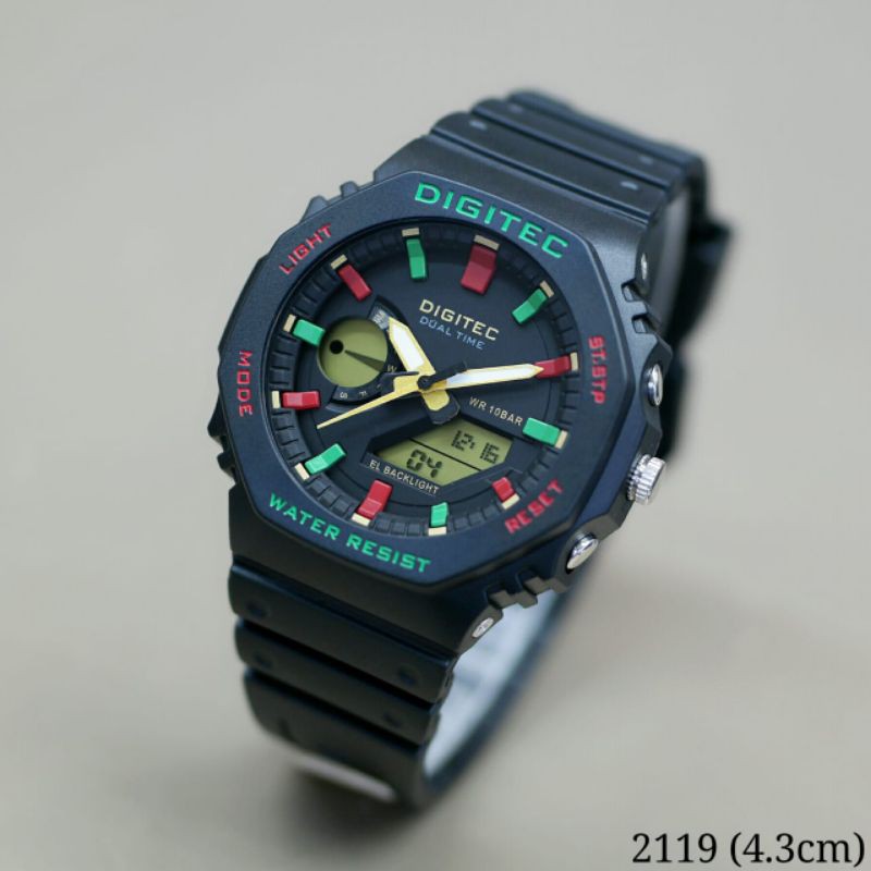 Jam Tangan Pria Digitec Original 2119 Tahan Air Garansi 1 Tahun