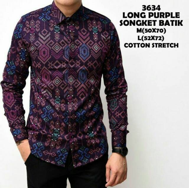 Batik modern songket slimfit terlaris dan termurah limited edition