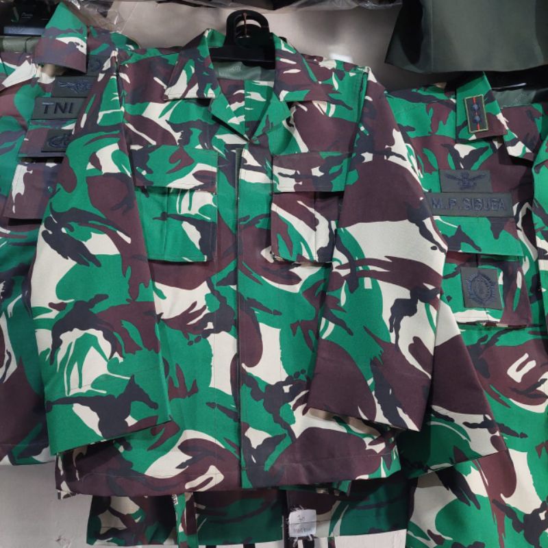 Baju/Seragam TNI PDL VELBET PLATINUM Berbahan Wool Full Puring