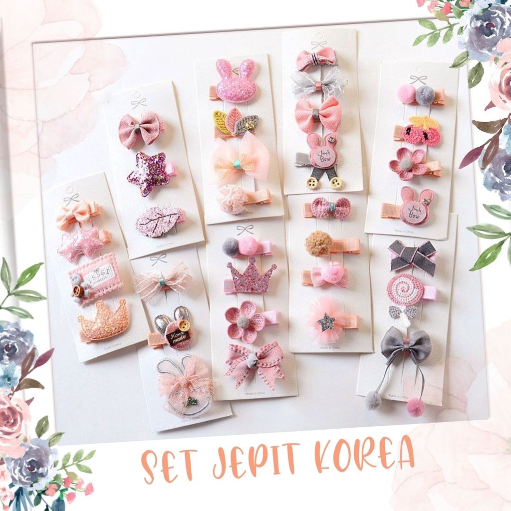 Set Jepit Korea Jepit Rambut Anak Perempuan Hair Clip isi 4 pcs