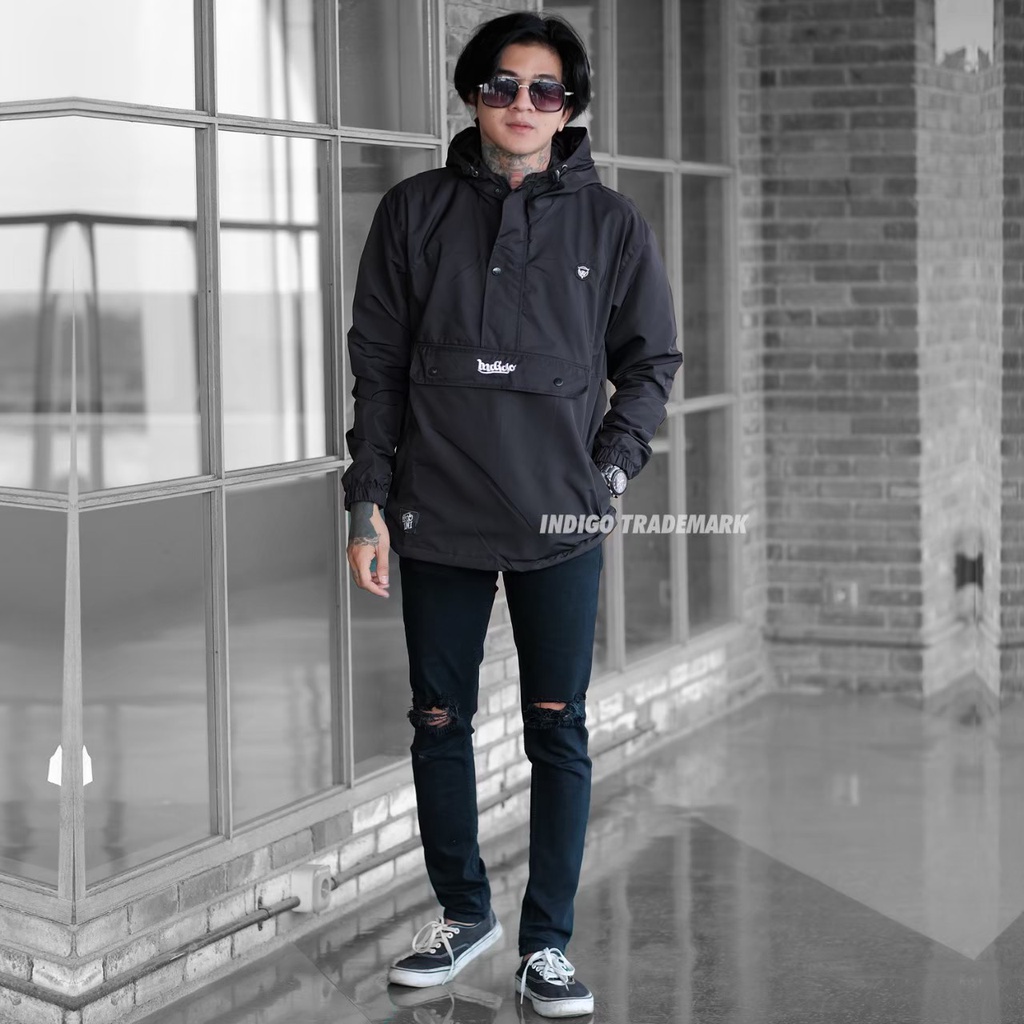 JAKET PRIA - JAKET CAGOULE PRIA - JAKET CAGOULE ORIGINAL INDIGO - JAKET CAGOULE ORIGINAL BULLY