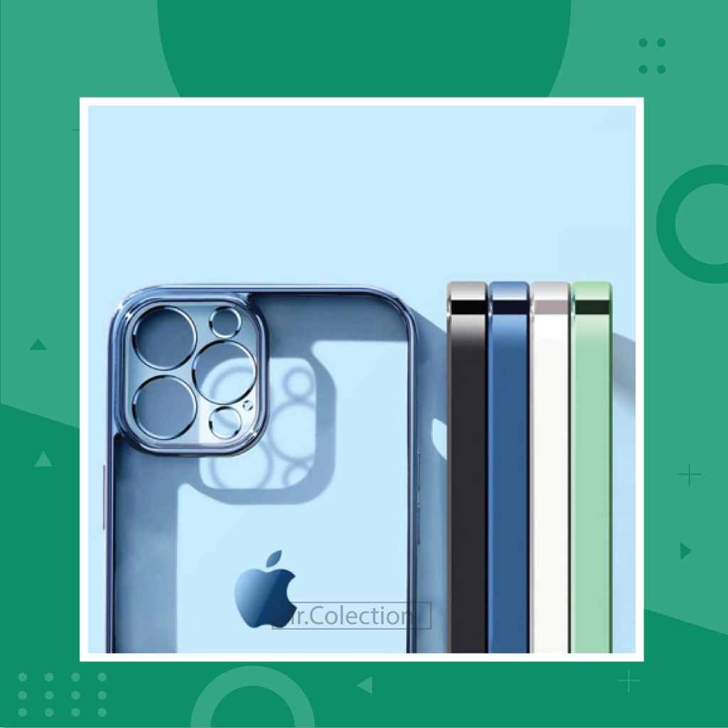 Luxury Crystal Clear Plating Square Matte Phone Case for iPhone 12 11 Pro Max X XS Max XR 8 7 Plus L