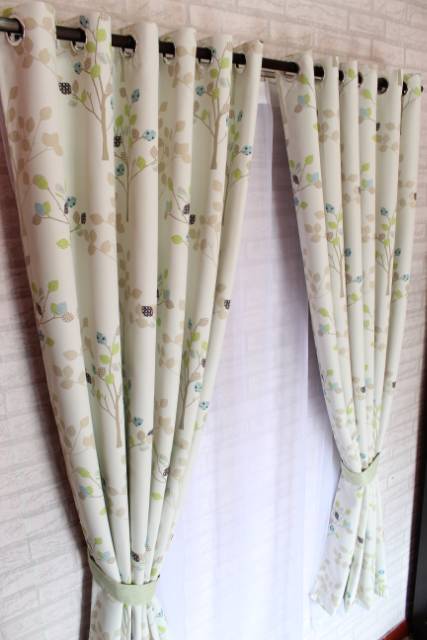 Gorden BLACKOUT Blazer TANGKAI POHON, gorden minimalis, gorden jendela, gorden pintu, tirai, 140x200