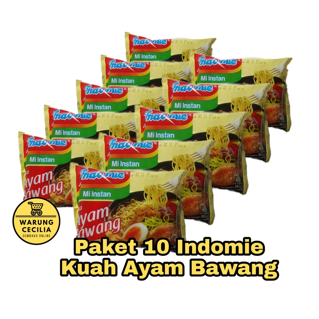 

Indomie Kuah Ayam Bawang PAKET 10 PCS - MIE INSTAN