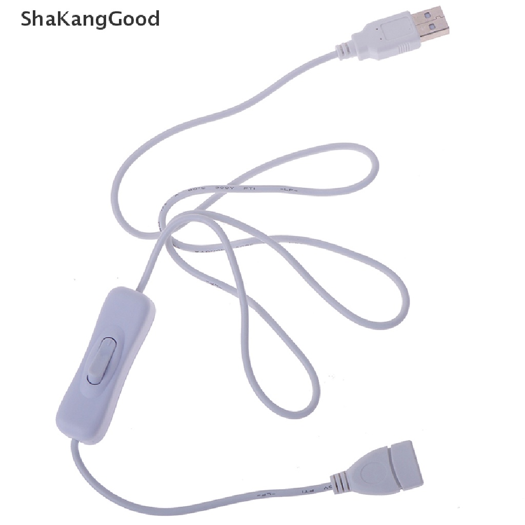 Skid 1Pc Kabel Extension USB Dengan Saklar ON / OFF Panjang 1m Untuk Kipas Angin Lampu