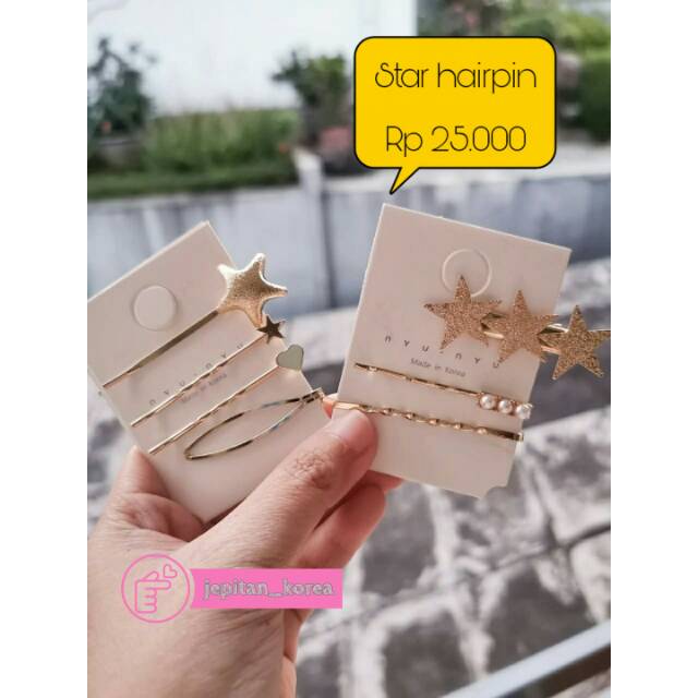 Jepit rambut korea bintang