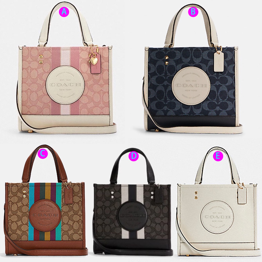 Coach Tas wanita coach Dempsey Mini Canvas Field Tote 22 Vertical Small Tote Shopping Bag BACA KETER