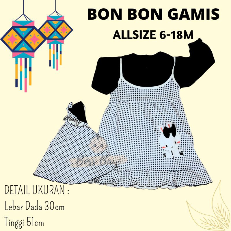 Gamis Anak Perempuan / Baju Lebaran / Baju Muslim Anak Gamis Bon Bon