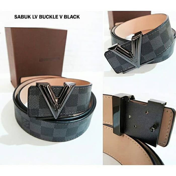 SABUK IKAT BAN PINGGANG GESPER LOUIS VUITTON LV BUCKLE V DAMIER