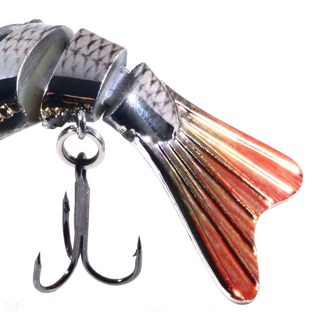 1 Pc Umpan Pancing Hard Bait Bentuk Ikan Imitasi 7 Bagian Dengan 2 Mata 3d Ukuran 10cm 24g