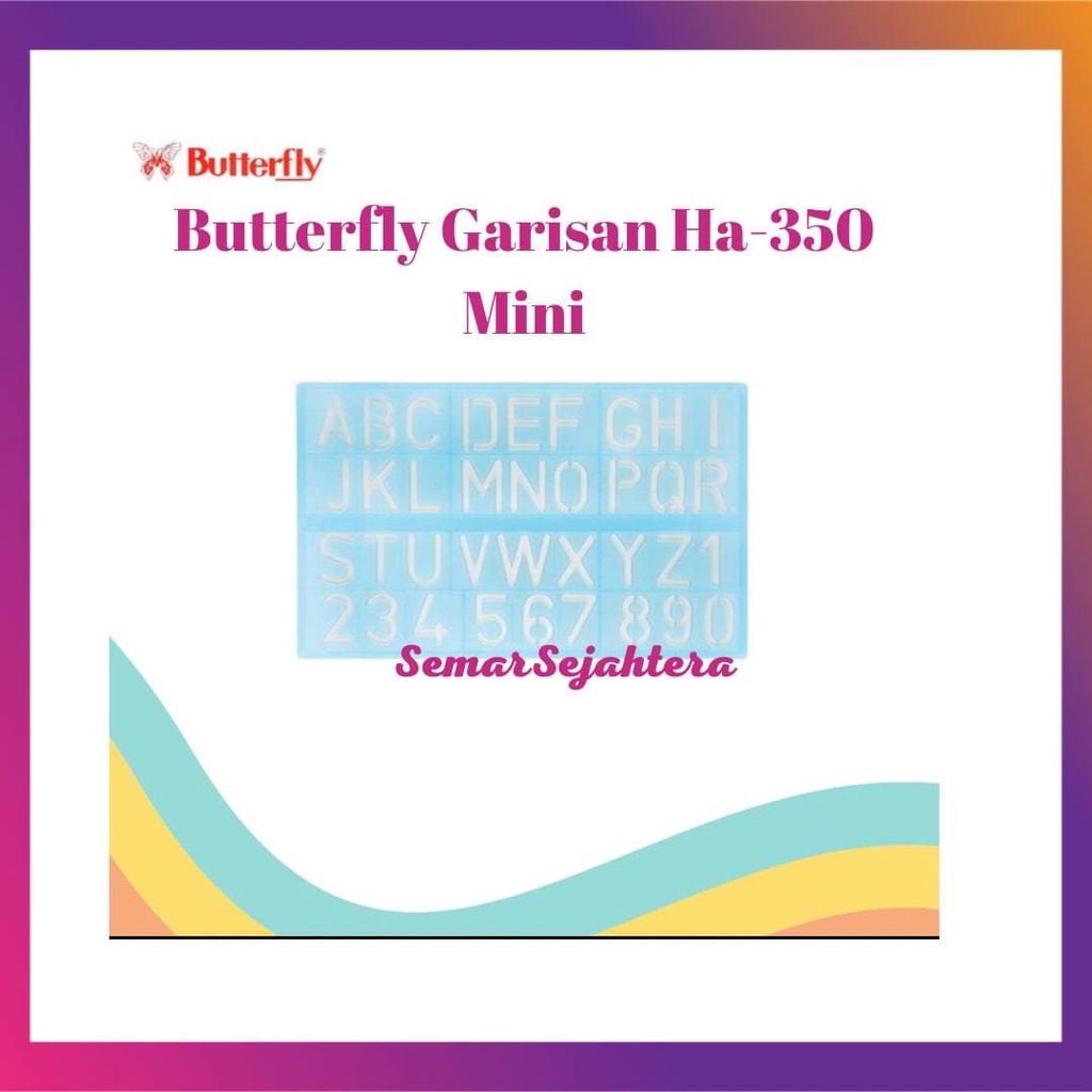 

[PCS] PENGGARIS TEMPLATE / GARISAN MAL BUTTERFLY HA-350 MINI*