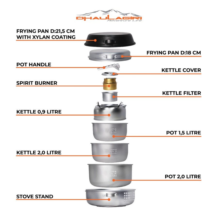 Storm Cooker Dhaulagiri Xtra 8in1 Cooking Set Alat Masak Nesting Camping Outdoor