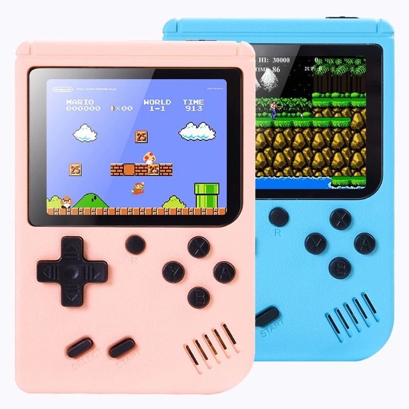 Gameboy Retro FC Plus 500 in 1 Game 2 PLAYER free stick Games player Connect to TV or Gamepad Pocket game gamebot Game boy MACARON macaroon