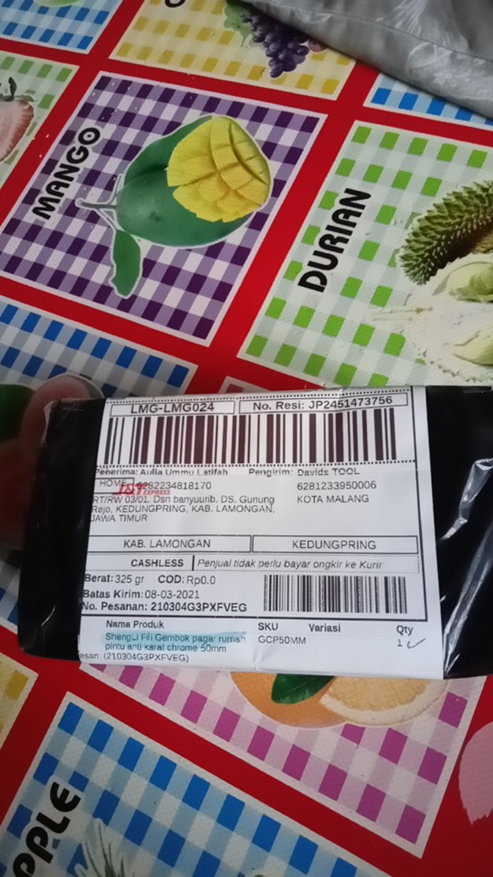 Gembok Pagar Anti Maling Pintu Rumah 50mm Shengli Fili